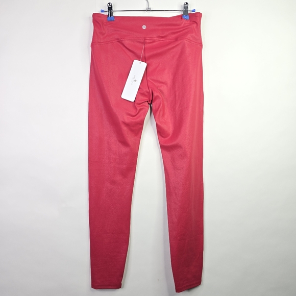 CRZ YOGA Pants - NWT Crazy Yoga Red Faux Leather Leggings